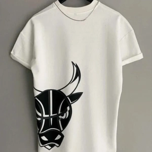 Unisex Chicago Özel Baskılı Oversize Penye T-shirt