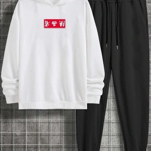 Unisex Chinesebox Baskılı Eşofman Takımı Kp-siyah-kırmızıejder-esh-siyah