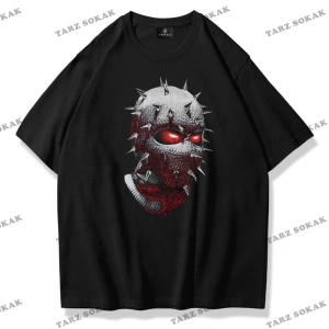 Unisex Çivili Maske Tshirt