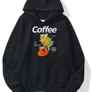 Unisex Coffee Siyah Sweatshirt