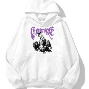 Unisex Courage Sweatshirt Hoodie Beyaz