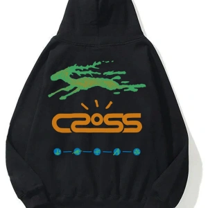 Unisex Cross Sweatshirt Hoodie Gri