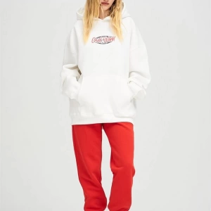 Unisex Cruel World Sweatshirt Hoodie Beyaz