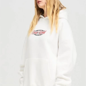Unisex Cruel World Sweatshirt Hoodie Beyaz