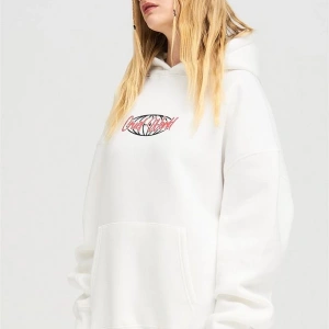 Unisex Cruel World Sweatshirt Hoodie Beyaz