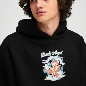 Unisex Dark Angel Sweatshirt Hoodie Siyah