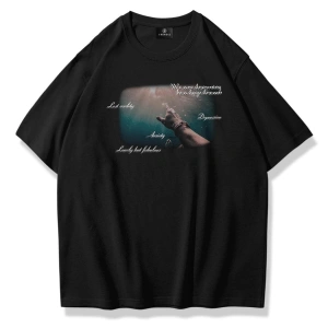 Unisex Deep Dream Tshirt Siyah