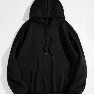 Unisex Deeper Baskılı Oversize Kapüşonlu Sweatshirt Siyah