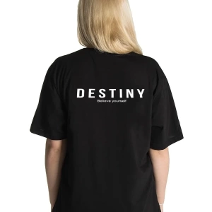 Unisex Destiny Rahat Kesim Oversize T-shirt