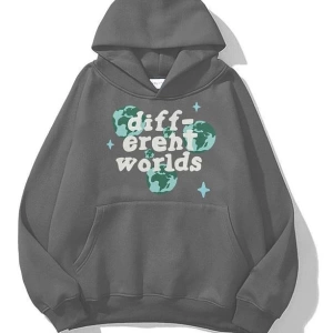 Unisex Different Worlds Sweatshirt Gri