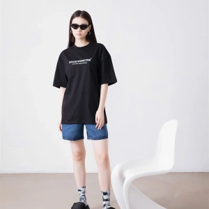 Unisex Disintegration Siyah Tshirt