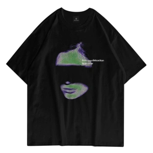 Unisex Distraction Siyah Tshirt