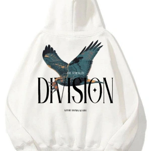 Unisex Division Sweatshirt Hoodie Beyaz