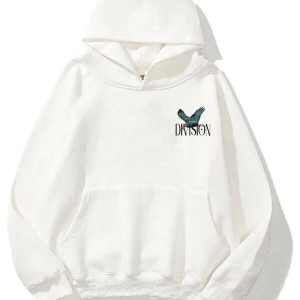 Unisex Division Sweatshirt Hoodie Beyaz