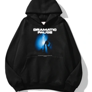 Unisex Dramatic Pause Sweatshirt Hoodie Siyah