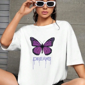 Unisex Dream Butterfly Tasarım Tshirt