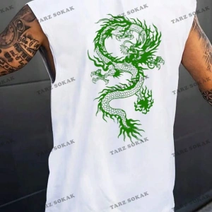 Unisex  EJDER BASKILI OVERSİZE KOLSUZ