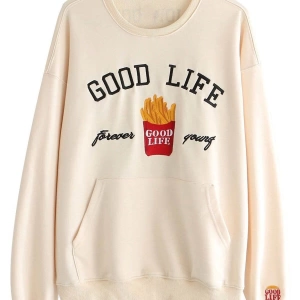 Unisex Ekru Bts Good Life Sweatshirt