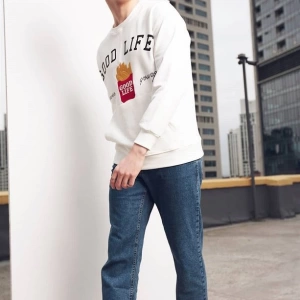Unisex Ekru Bts Good Life Sweatshirt Ekru