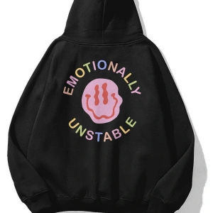 Unisex Emotionally Sweatshirt Siyah