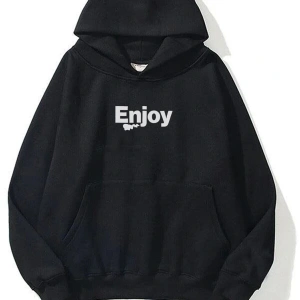 Unisex Enjoy Sweatshirt Hoodie Siyah