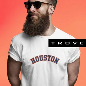 Unısex Erkek Kadın Abd Houston Teksas Baskılı % 100 Pamuk T-shirt