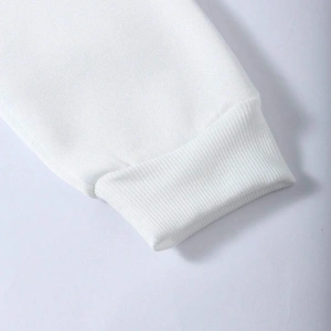 Unisex Erkek/Kadın BB Renkli Özel Baskılı Oversize Kapüşonlu Sweatshirt Beyaz