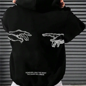 Unisex Erkek/Kadın BREAK Özel Renkli Baskılı Oversize Kapüşonlu Sweatshirt