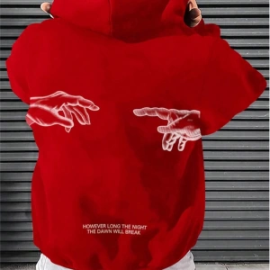Unisex Erkek/Kadın BREAK Özel Renkli Baskılı Oversize Kapüşonlu Sweatshirt