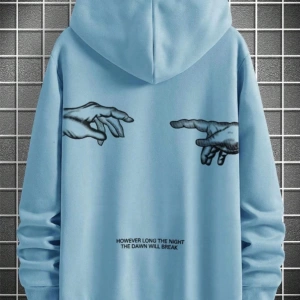 Unisex Erkek/Kadın BREAK Özel Renkli Baskılı Oversize Kapüşonlu Sweatshirt