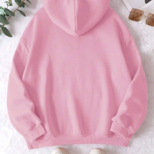 Unisex Erkek/kadın Efsane Model Renkli Özel Baskılı Oversize Kapüşonlu Sweatshirt Pembe