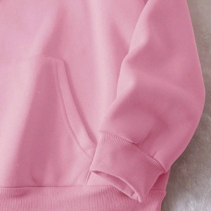 Unisex Erkek/kadın Efsane Model Renkli Özel Baskılı Oversize Kapüşonlu Sweatshirt Pembe