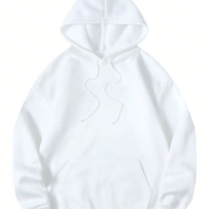 Unisex Erkek/Kadın JUSTDOIT Renkli Özel Baskılı Oversize Kapüşonlu Sweatshirt Beyaz