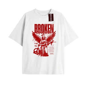 Unisex Erkek/kadın Kalp Kaburga T-shirt Siyah Kod 47