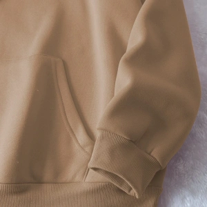 Unisex Erkek/Kadın Kelebek Renkli Özel Baskılı Oversize Kapüşonlu Sweatshirt Bej