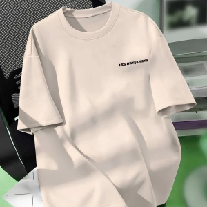 Unisex Erkek/Kadın LES Renkli Özel Baskılı Oversize Pamuklu Bisiklet Yaka T-Shirt