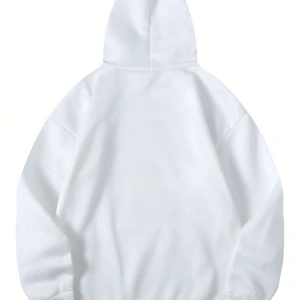 Unisex Erkek/Kadın Pikachu Renkli Özel Baskılı Oversize Kapüşonlu Sweatshirt Beyaz