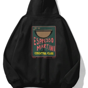 Unisex Espresso Martini Poster Sweatshirt Beyaz