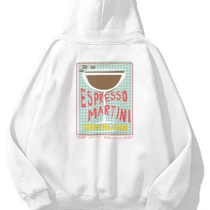 Unisex Espresso Martini Poster Sweatshirt Beyaz