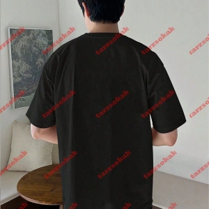 Unisex Essentials 303 Kısa kollu bisiklet yaka Siyah Tshirt