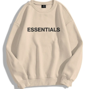 Unisex Essentials Bisiklet Yaka Sweatshirt Beyaz