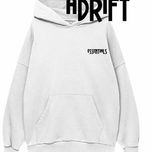 Unisex ESSENTİALS Özel Tasarım Swearshirt Hoodie Beyaz