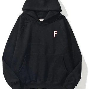 Unisex F Harfli Siyah Sweatshirt