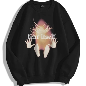 Unisex Fear Itself Bisiklet Yaka Sweatshirt