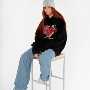 Unisex Feel Me Sweatshirt Hoodie Siyah