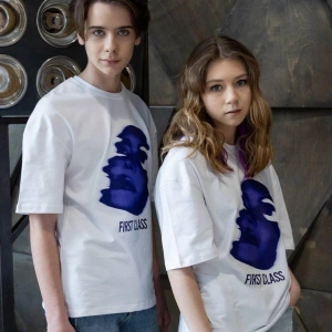 Unisex First Class Beyaz Tshirt