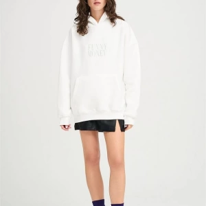 Unisex Funny Money Sweatshirt Hoodie Beyaz