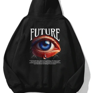 Unisex Future Eye Sweatshirt Siyah