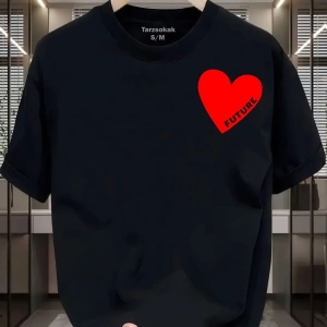 UNİSEX Future Kalp T-shirt