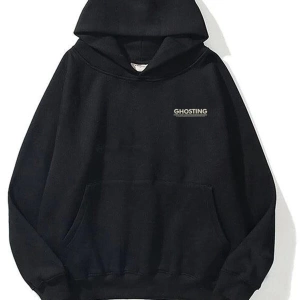 Unisex Ghosting Siyah Sweatshirt